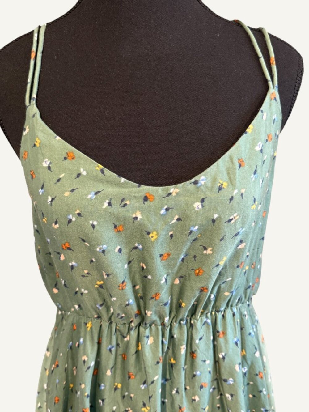 Outerknown La Luna Cami Dress Silk Cotton Floral Midi M - Picture 8 of 9